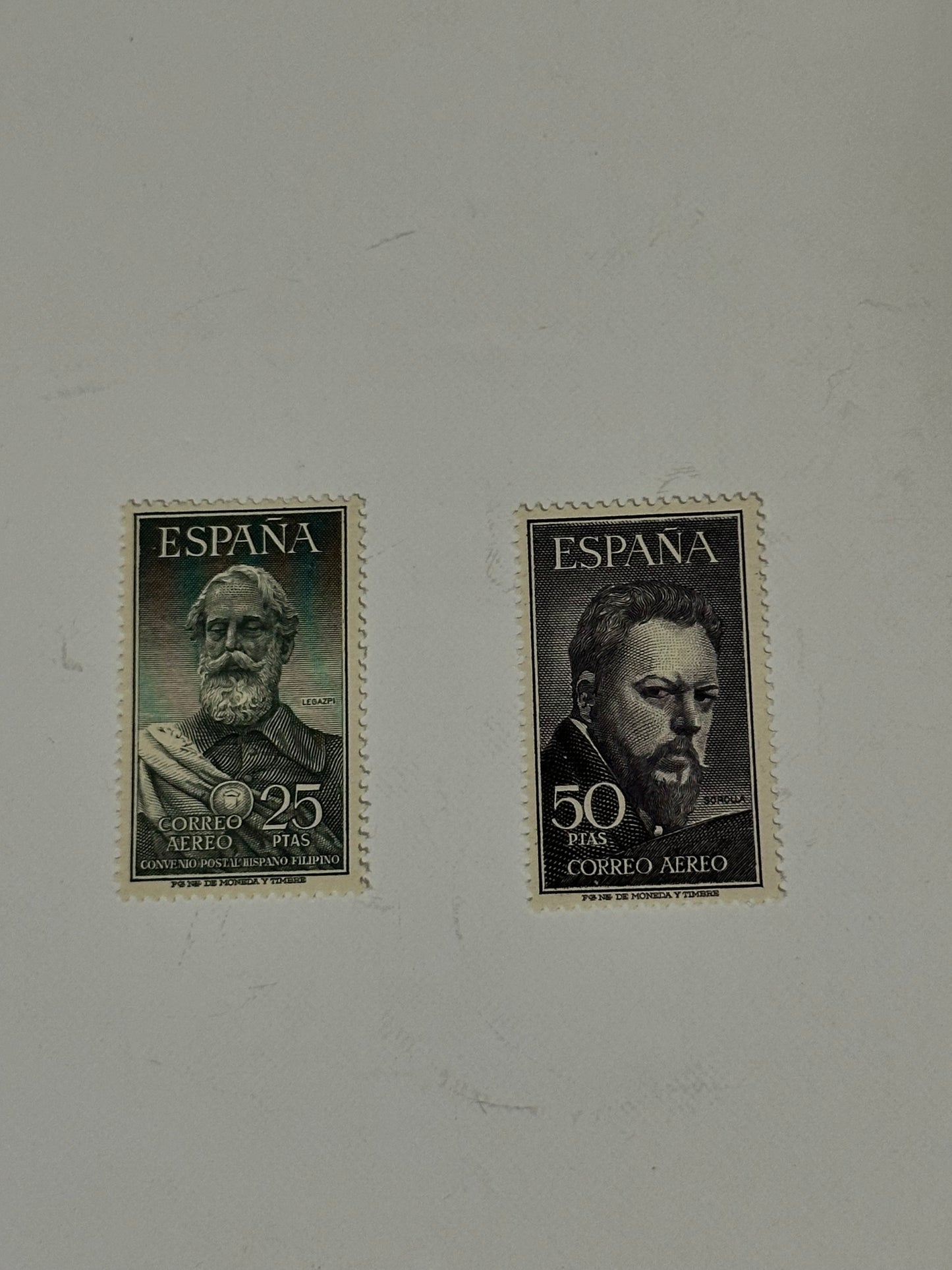 Edifil 1124 y 1125 Legazpi y Sorolla 1953