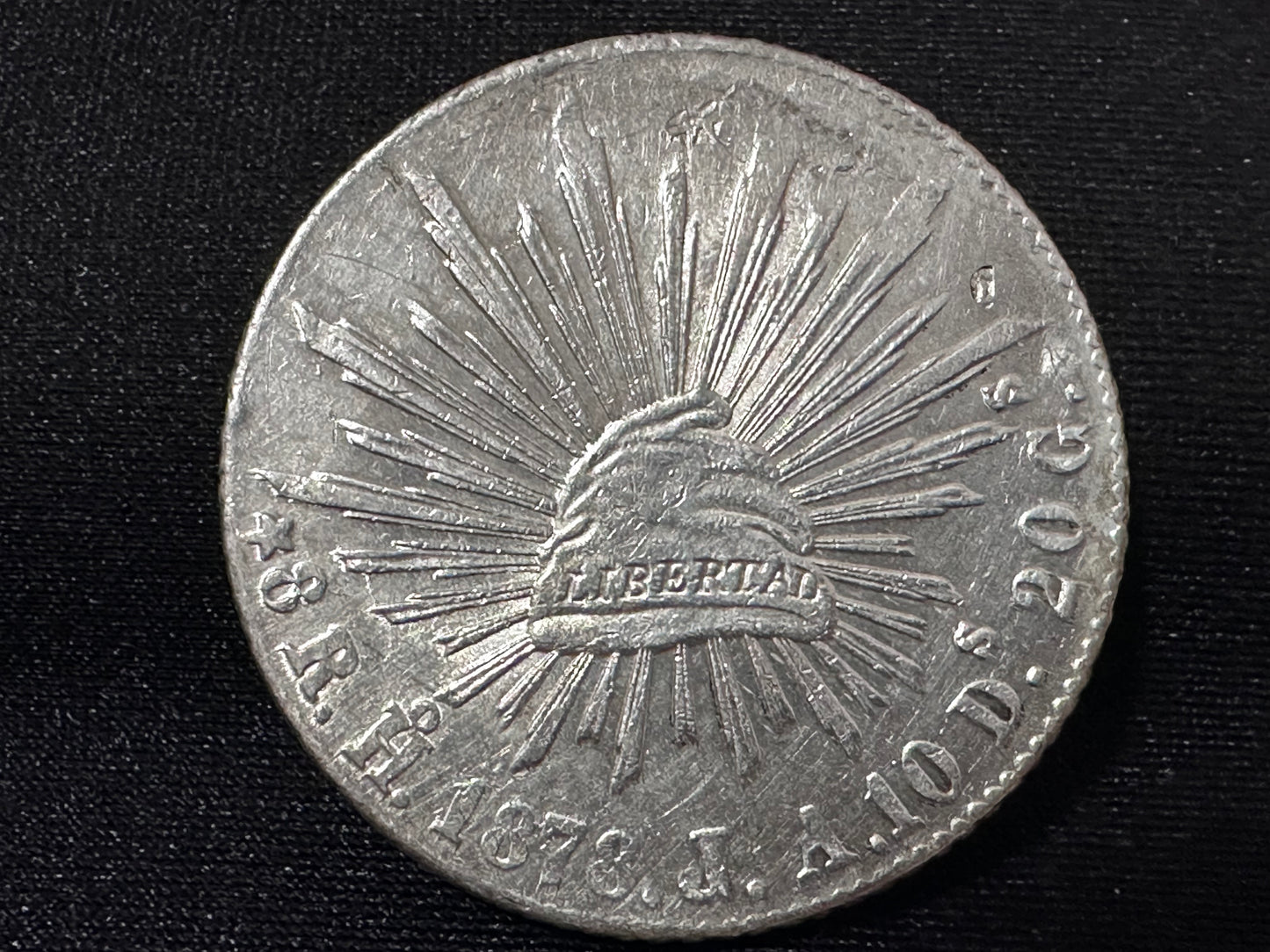 8 Reales México 1878 Ho Ja