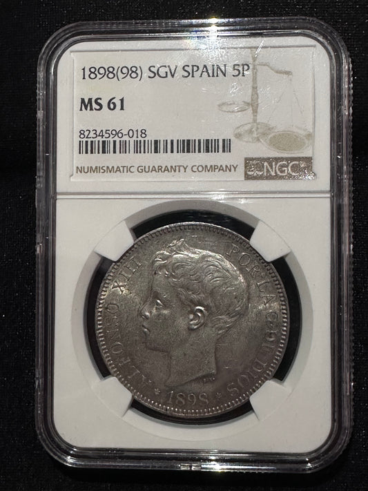 5 Pesetas Alfonso XIII 1898