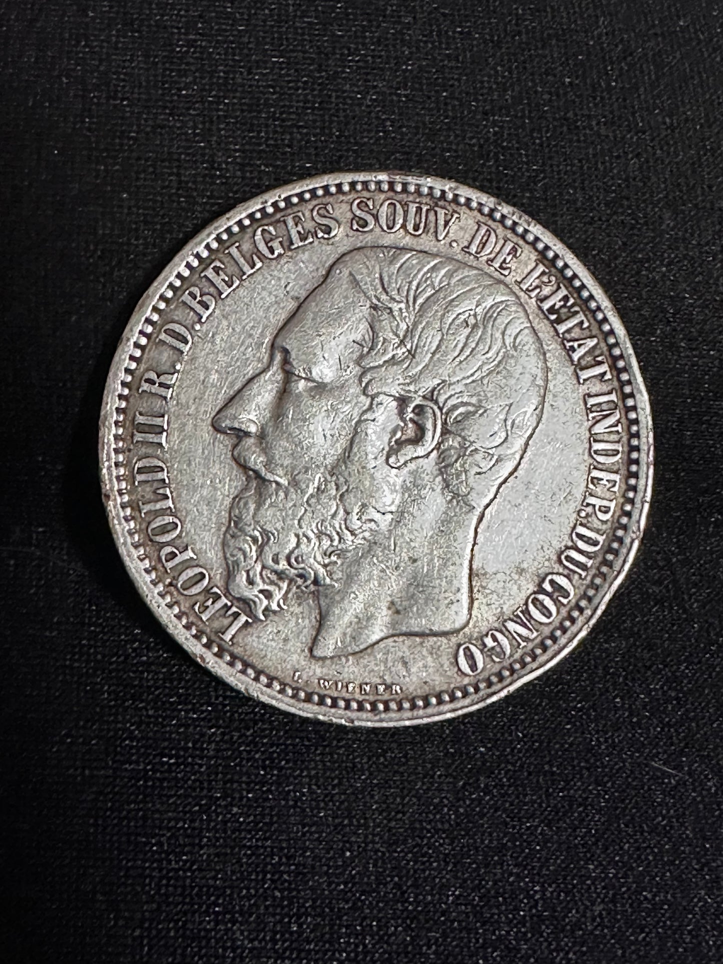 5 francos Congo-Belga 1896/94
