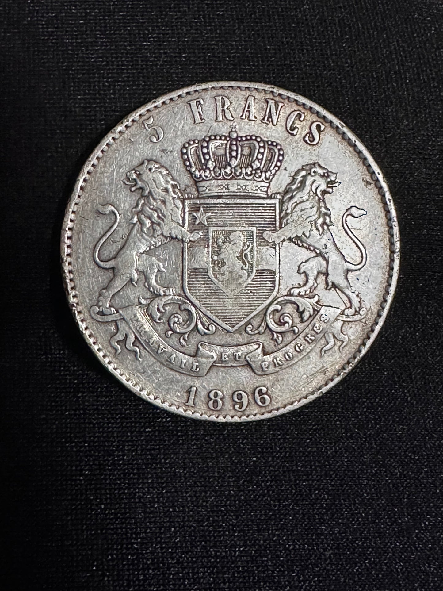 5 francos Congo-Belga 1896/94