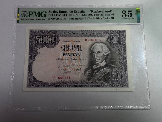 Billete de 5000 Pesetas 1976