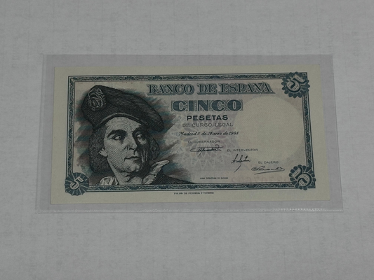 Billete de 5 pesetas 1948