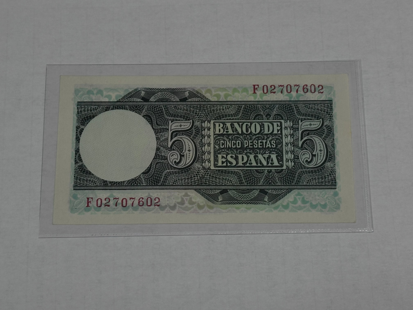 Billete de 5 pesetas 1948