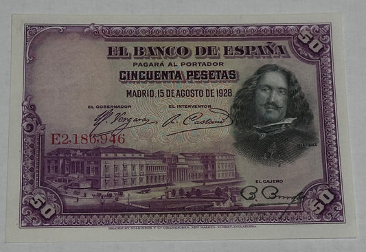 Billete de 50 Pesetas 1928