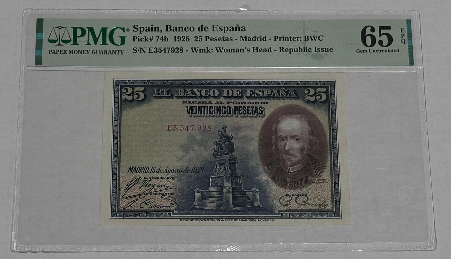 Billete de 25 Pesetas 1928