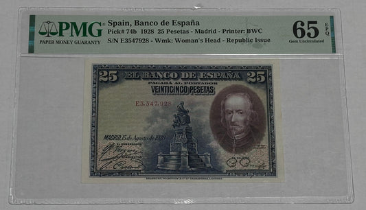 Billete de 25 Pesetas 1928