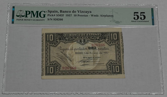 Billete 10 pesetas 1937 Bilbao
