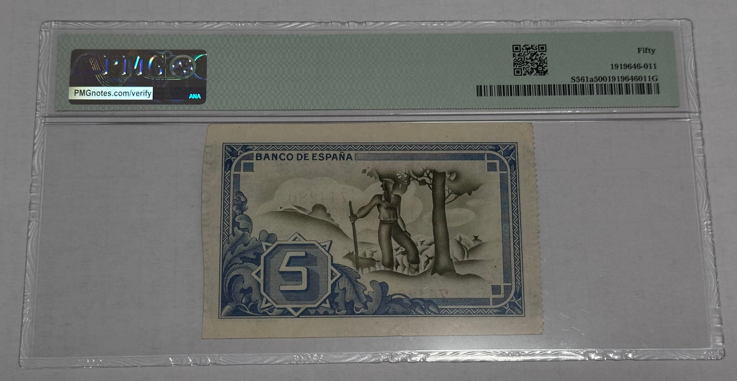 Billete 5 pesetas 1937 Bilbao