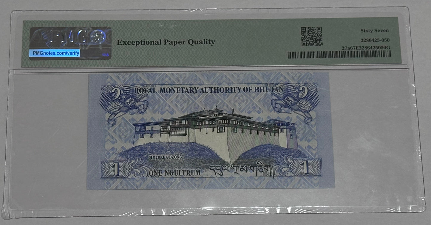 billete de 1 Ngultrum 2006 Bhutan