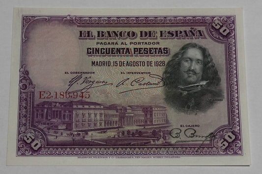 Billete de 50 Pesetas 1928