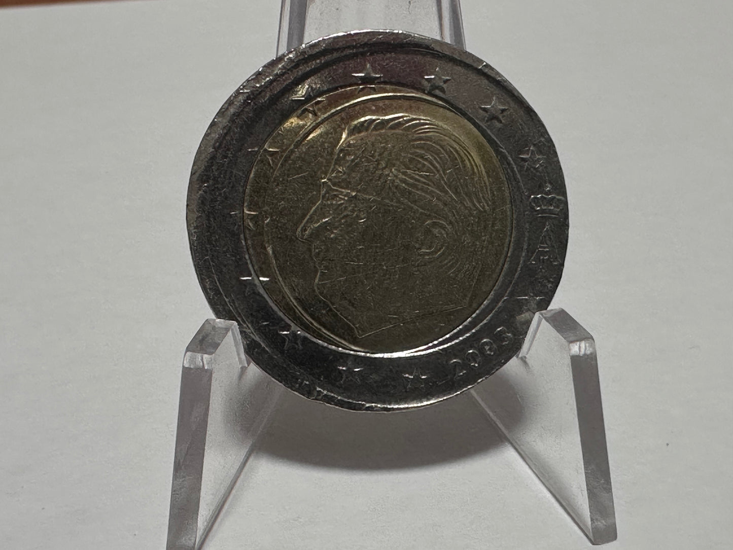 2 Euros Bélgica 2003 "acuñación desplazada"