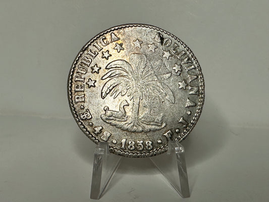 4 Soles Bolivia 1858 F.J.