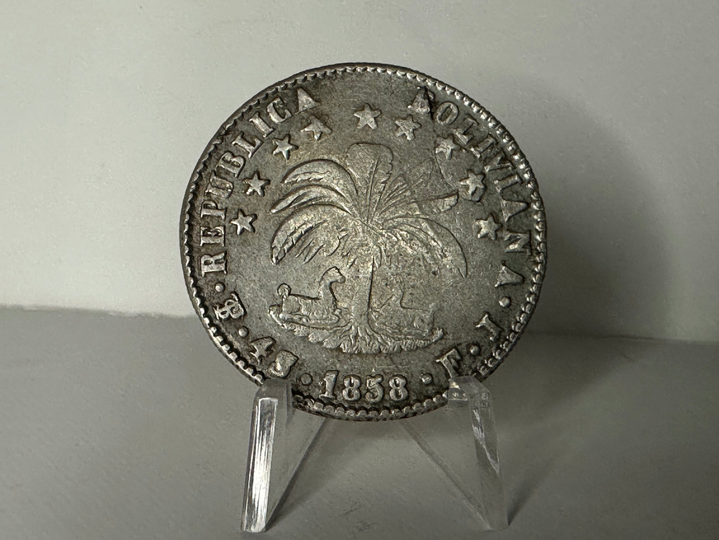 4 Soles Bolivia 1858 F.J.
