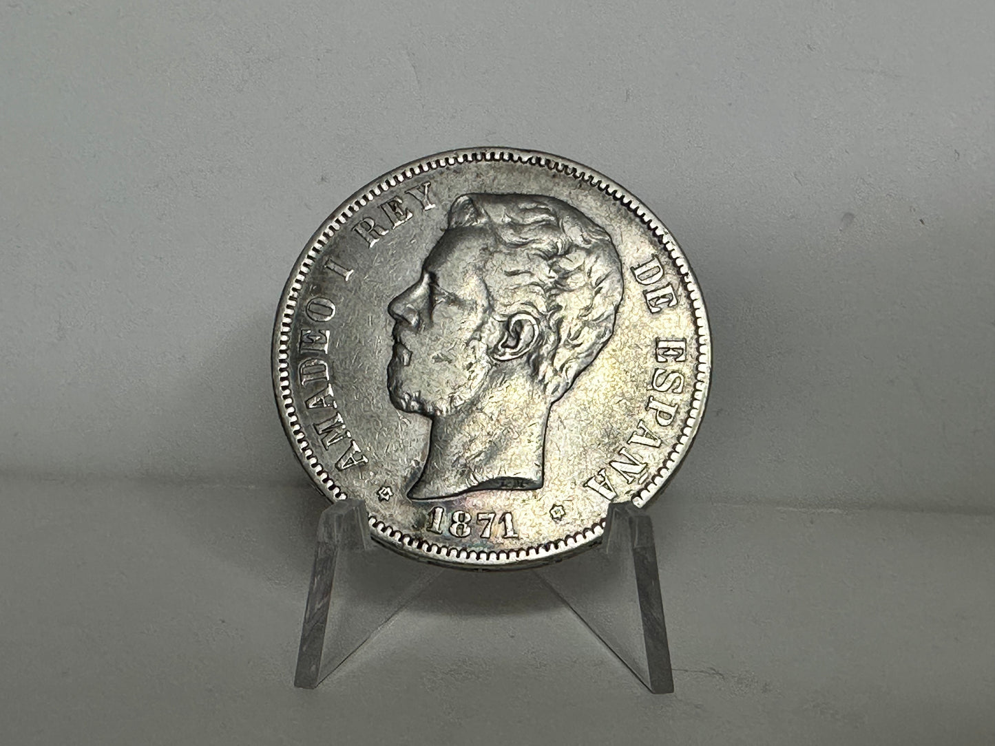 5 Pesetas Amadeo I 1871 *18*18