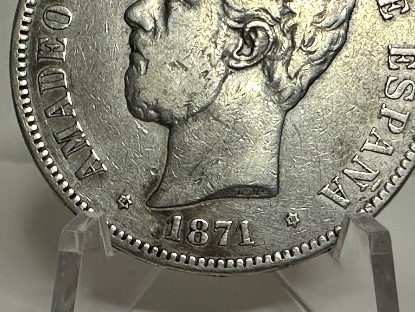 5 Pesetas Amadeo I 1871 *18*18