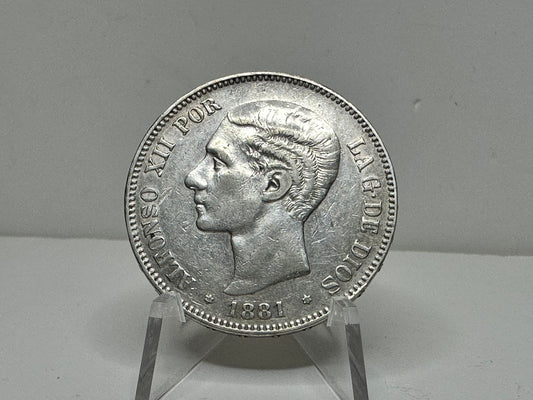 5 Pesetas de Alfonso XII 1881