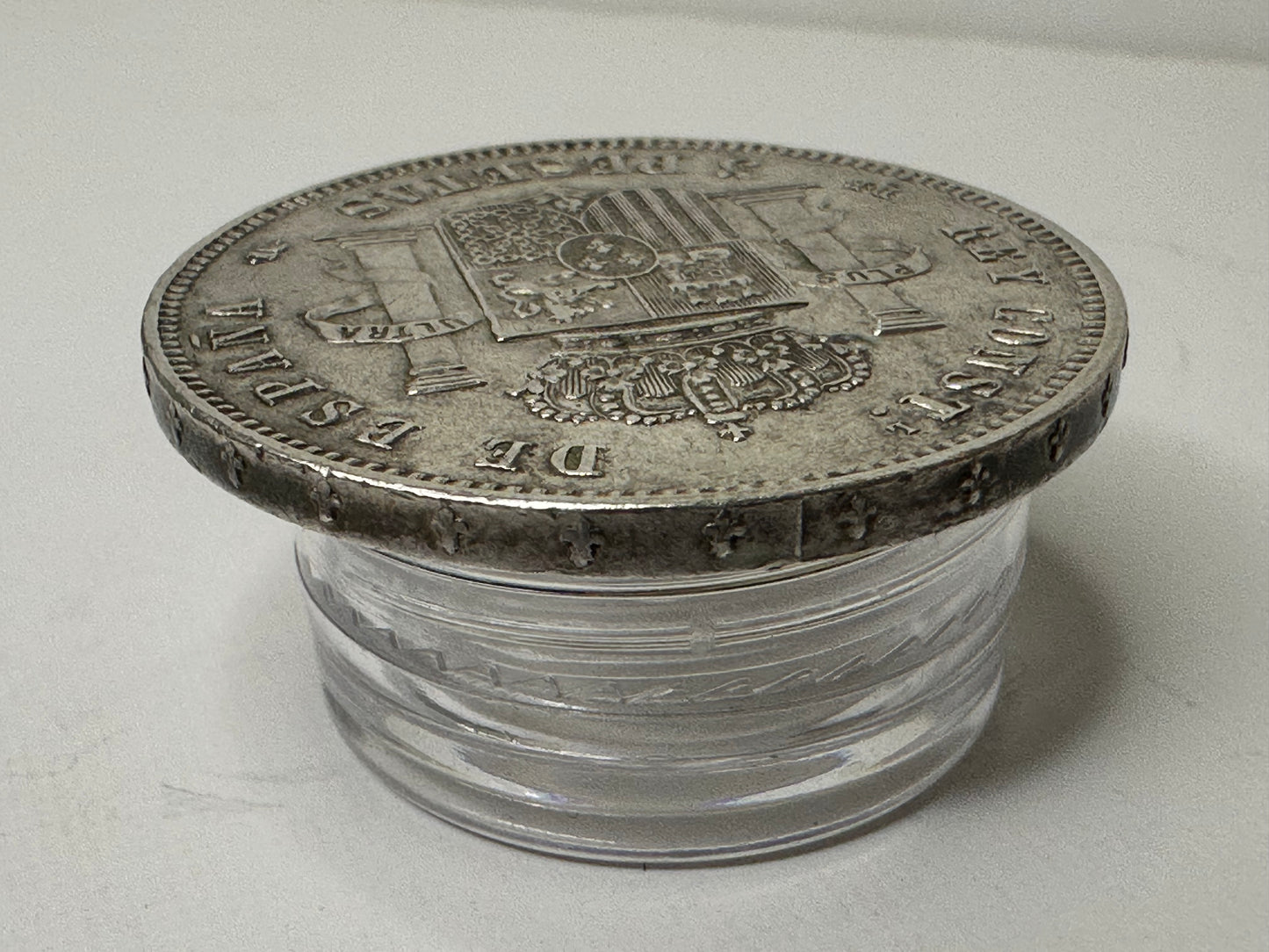 5 pesetas Alfonso XII 1878 oreja rayado