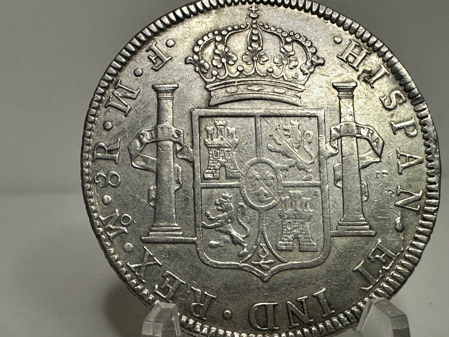 8 reales Carlos 3 1772 Mexico Invertidos