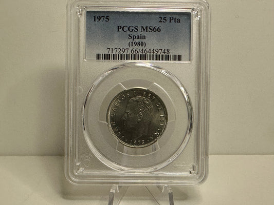 25 Pesetas Juan Carlos 1975 *80 Variante (girado)