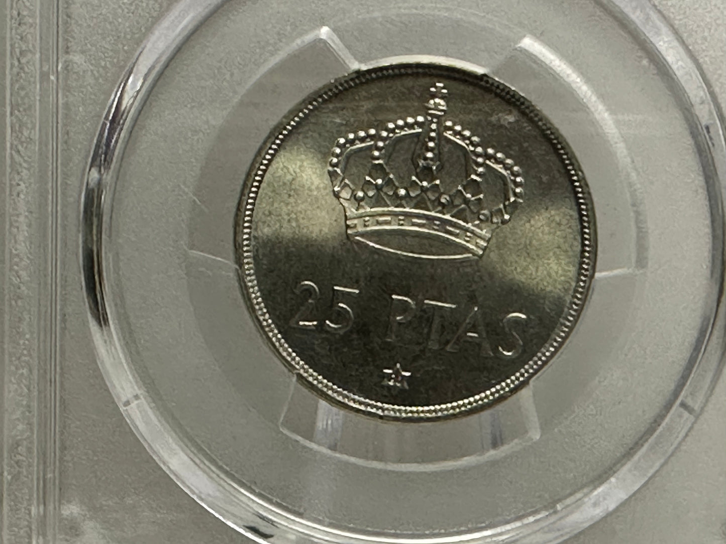 25 Pesetas Juan Carlos 1975 *80 Variante (girado)
