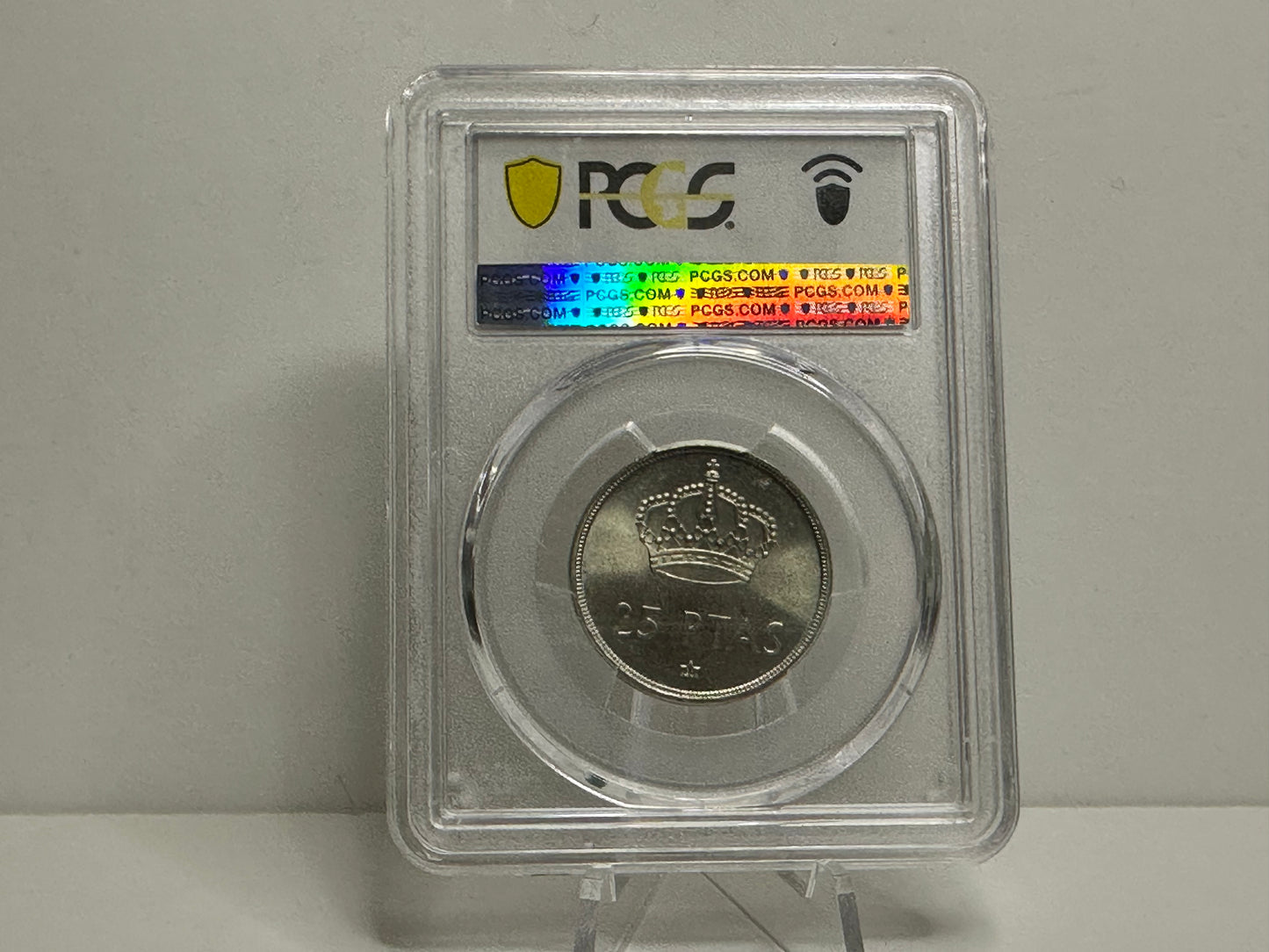 25 Pesetas Juan Carlos 1975 *80 Variante (girado)