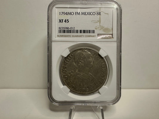 8 Reales de Carlos IV 1794 Mexico NGC