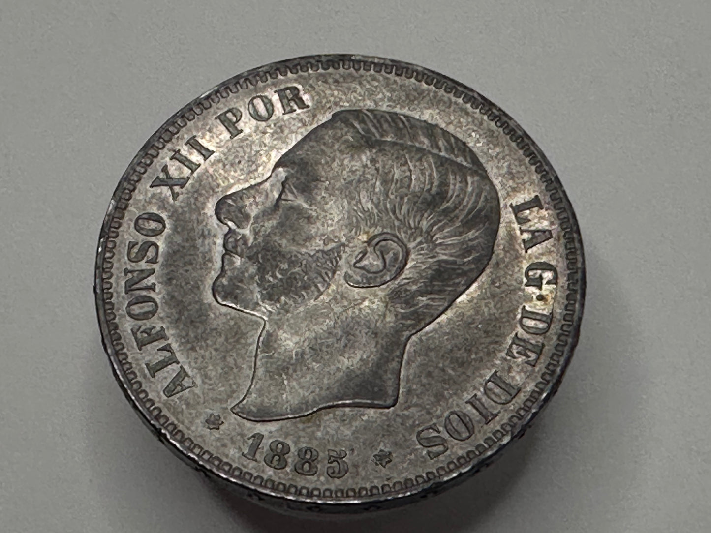 Alfonso XII 5 Pesetas 1885 *18*87