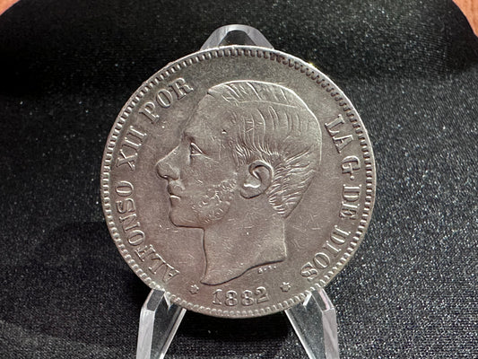 5 Pesetas Alfonso XII 1882 *18*81
