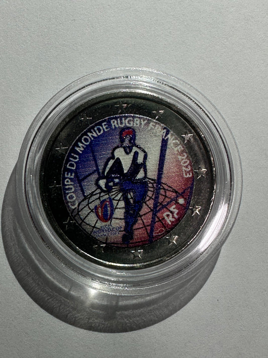 2 Euros Francia 2023 Rugby color