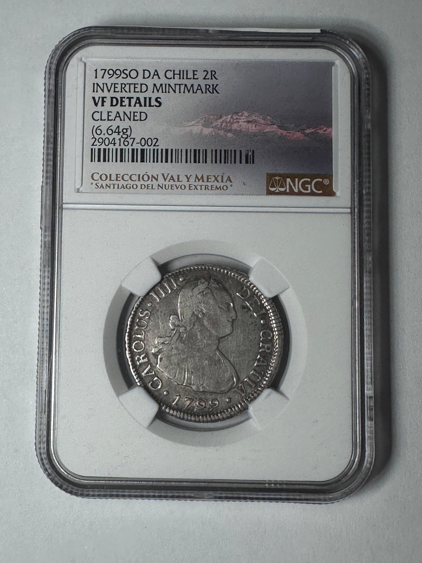 2 reales Carlos IV 1799 Chile