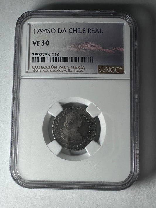 1 reale 1794 Carlos IV Chile