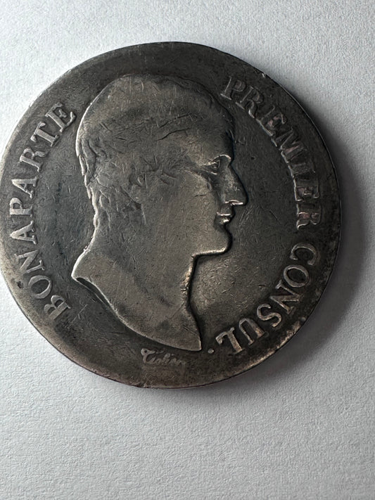 5 francos Bonaparte (Napoleon ) premier consul an XI "A" Paris