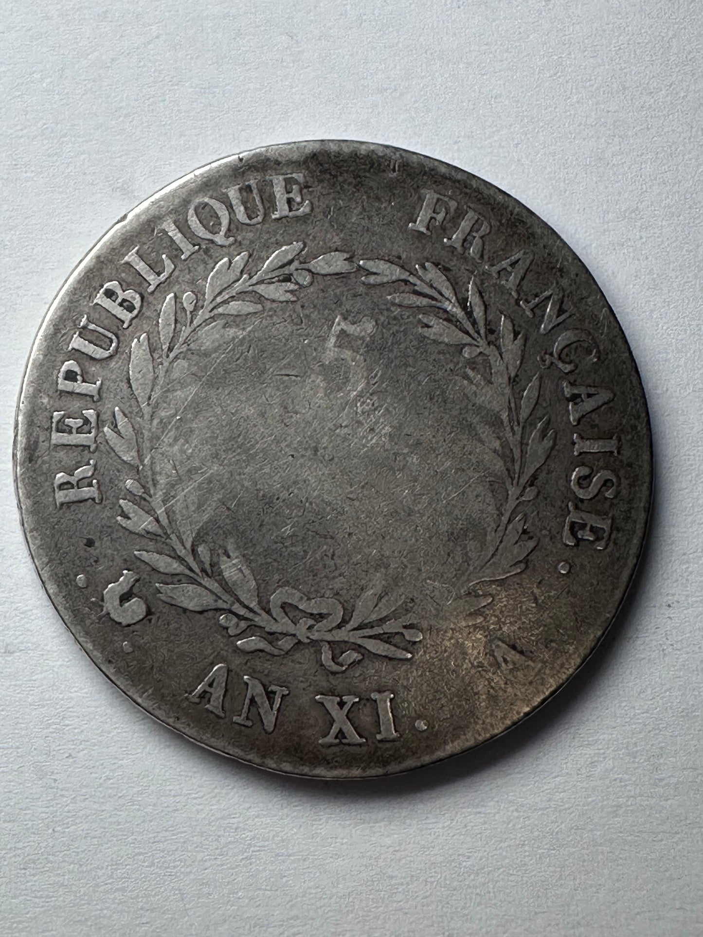5 francos Bonaparte (Napoleon ) premier consul an XI "A" Paris