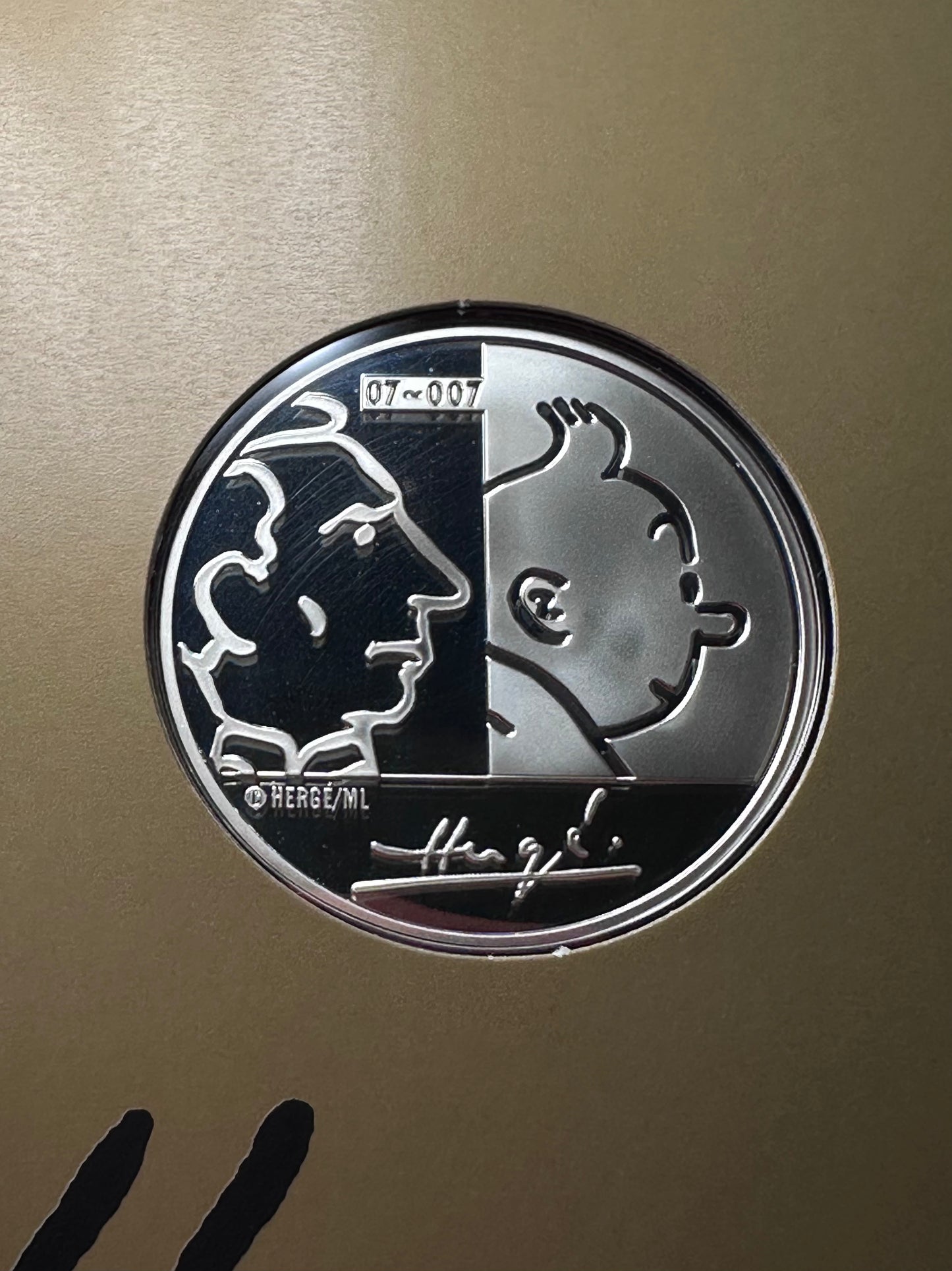 20 euros Belgica 2007 Hergé