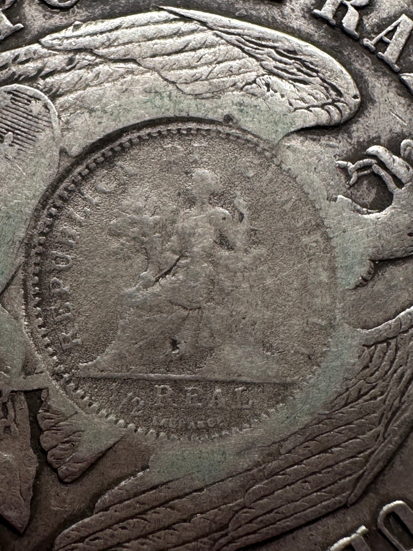 1 Peso Chile 1882 con Resello de Guatemala