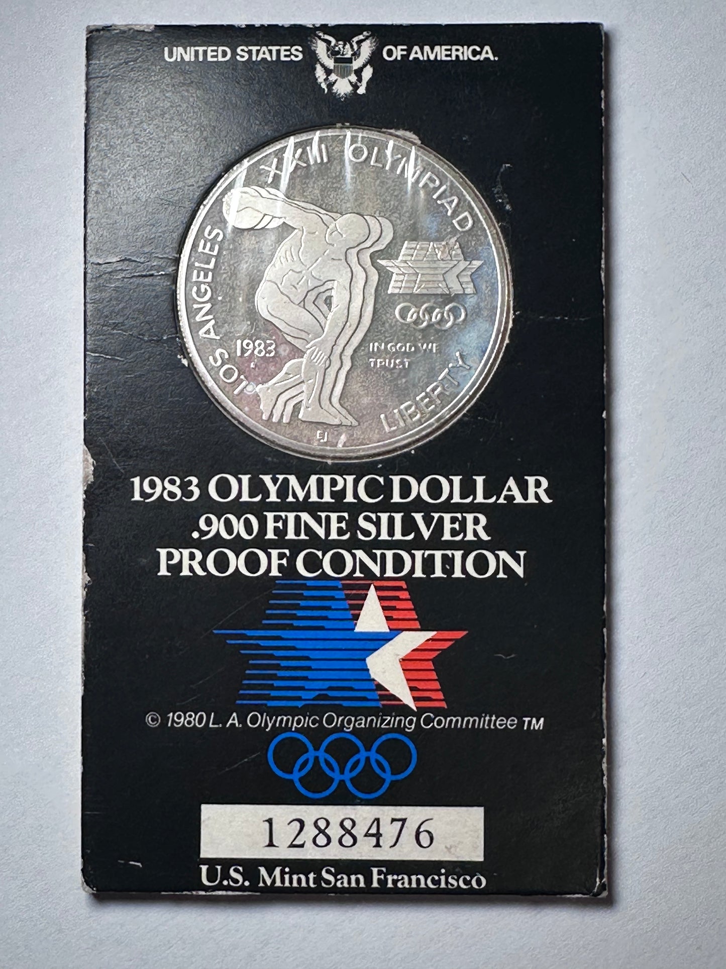 1 Dollar 1983 juegos olímpicos Proof
