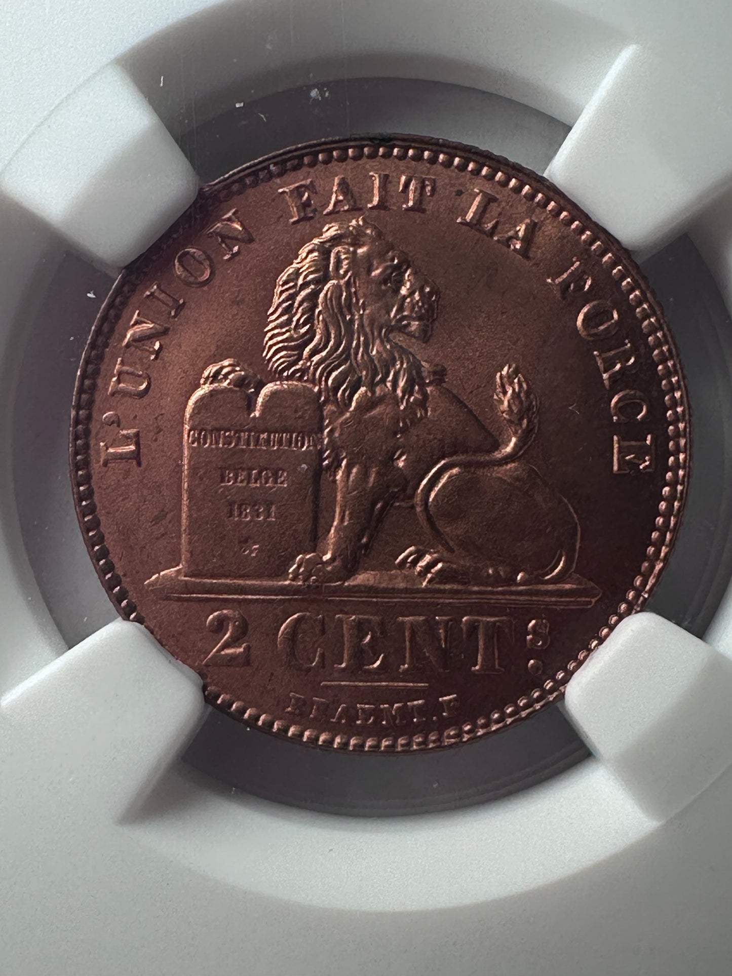 2 centimos 1919/1914 Belgique