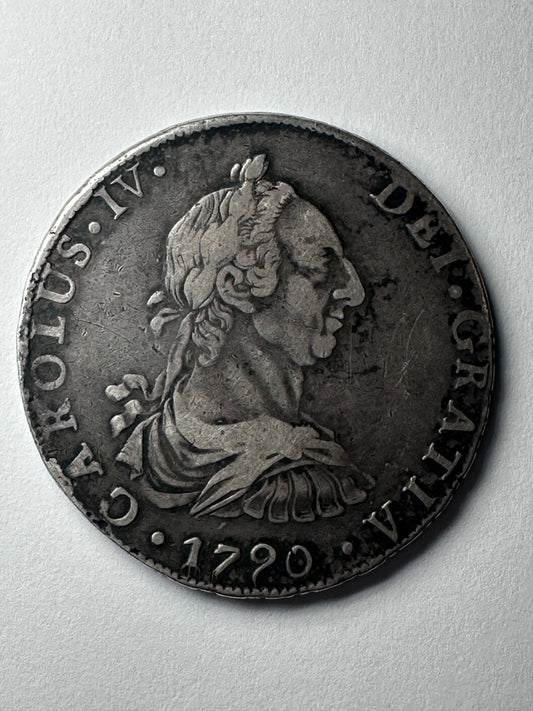 8 Reales Carlos IV 1790 Bolivia "Busto CIII"