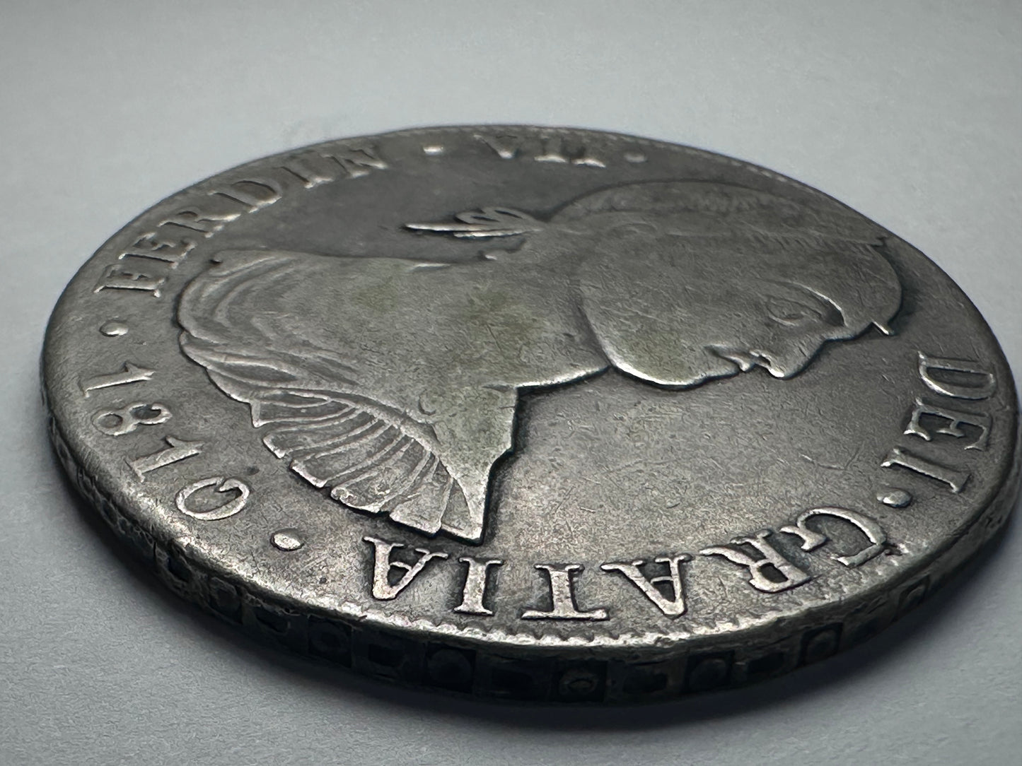 8 reales Fernando VII 1810 Lima "busto Indígena"