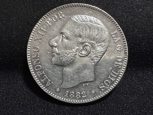 5 pesetas Alfonso XII 1882/1 (*18-82)