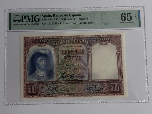 500 pesetas 1931