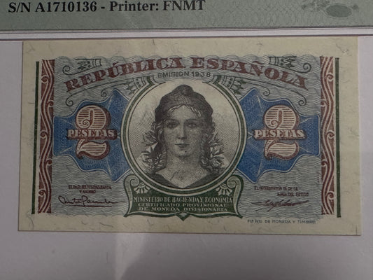 2 Pesetas 1938