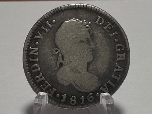 2 Reales Fernando VII Santiago 1816
