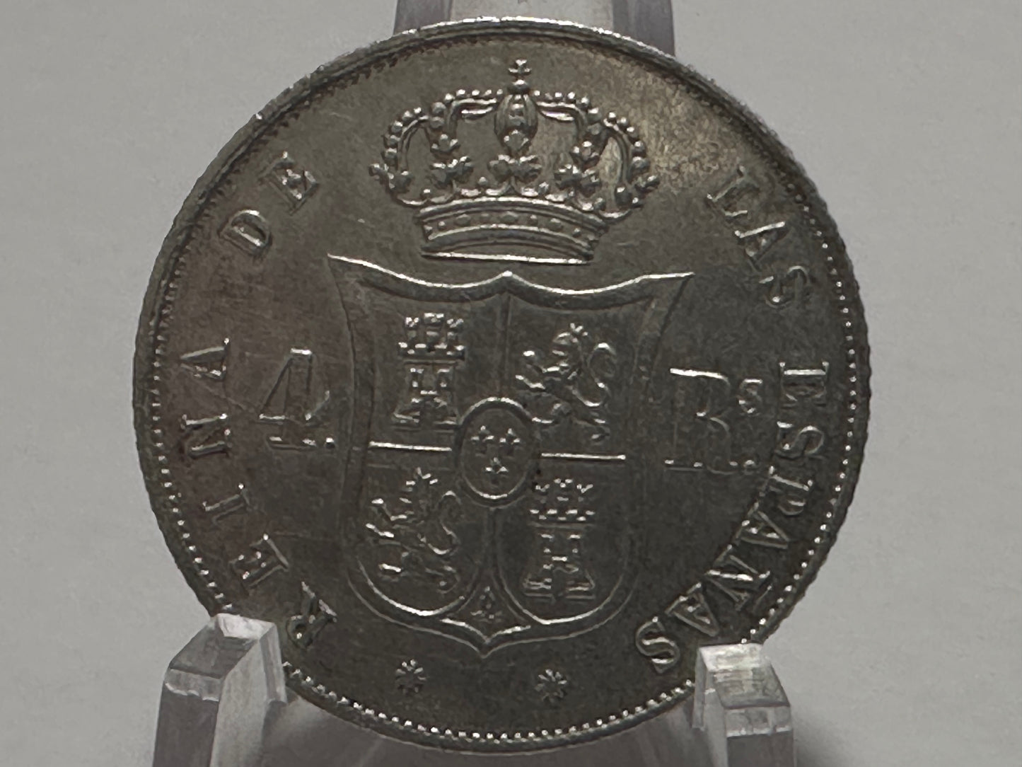 4 Reales Isabel II 1861 Barcelona