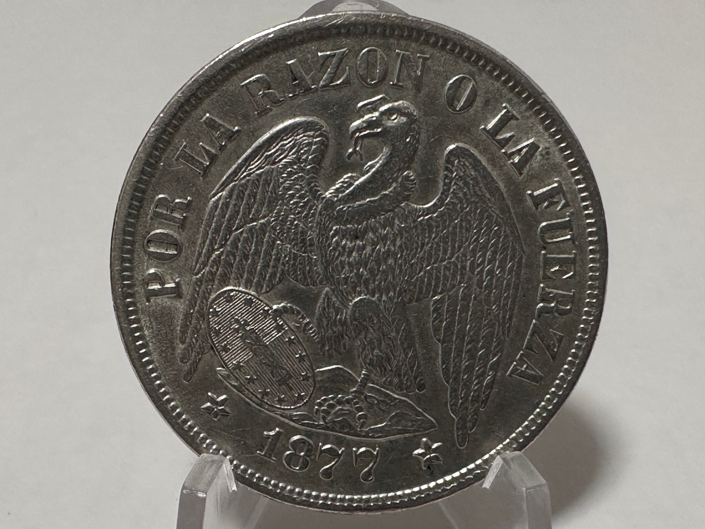 1 Peso  1877 Chile