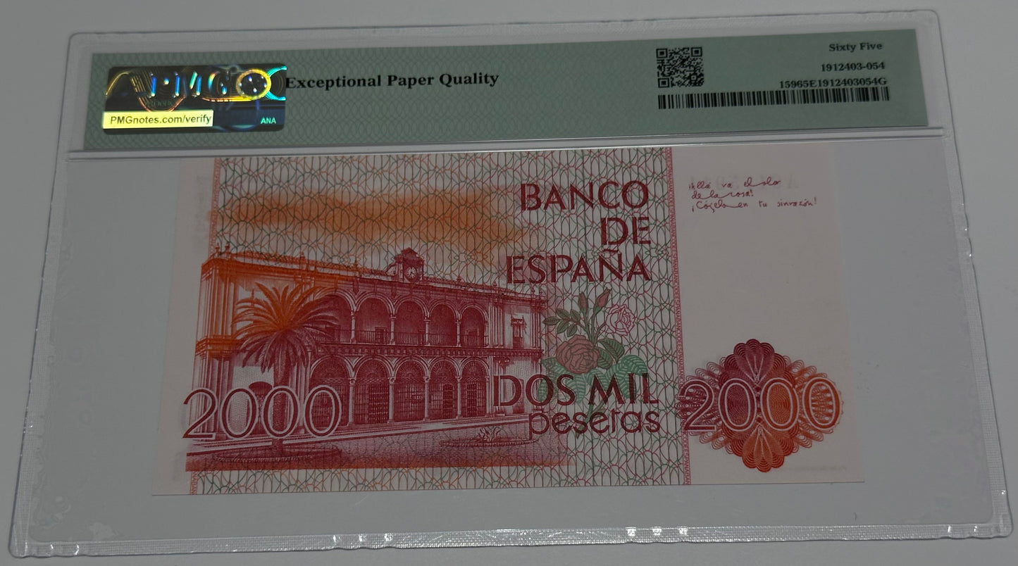Billete de 2000 pesetas 1980