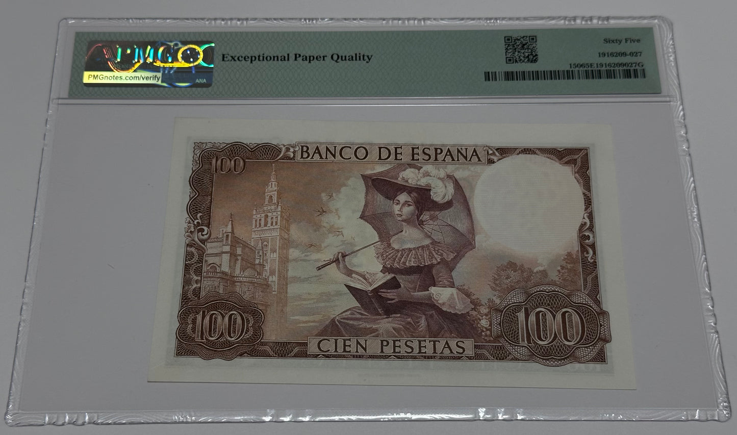 Billete de 100 pesetas 1965