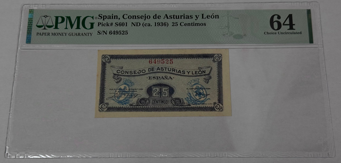 Billete de 25 céntimos de Pesetas 1937 Asturias