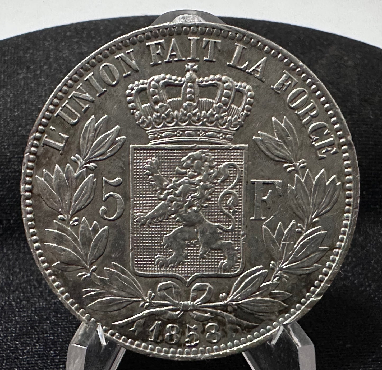5 Francs 1858 Bélgica